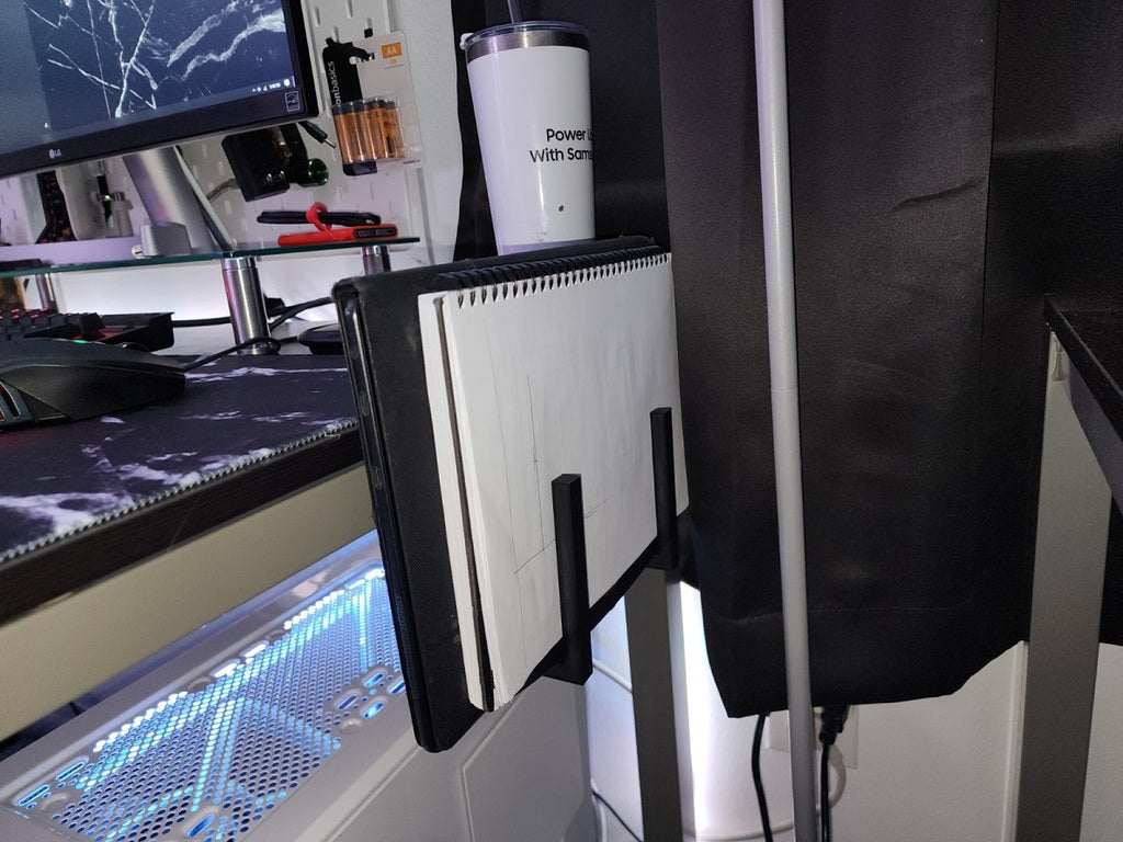 Samsung Galaxy Book 12 y soporte para computadora portátil para escritorio esquinero en forma de L para oficina en casa SHW