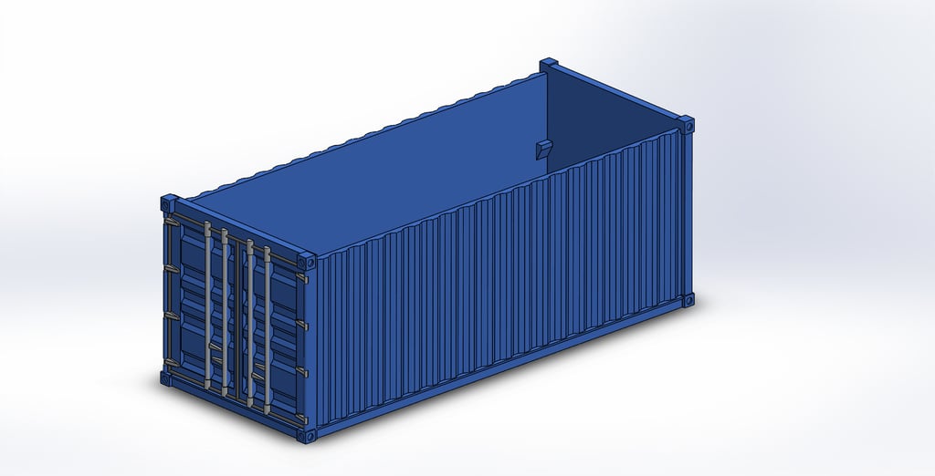 Caja de almacenamiento modular con diseño de contenedor de envío