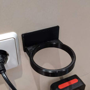Soporte de pared para secador de pelo para secador de pelo de viaje: fácil montaje sin agujeros