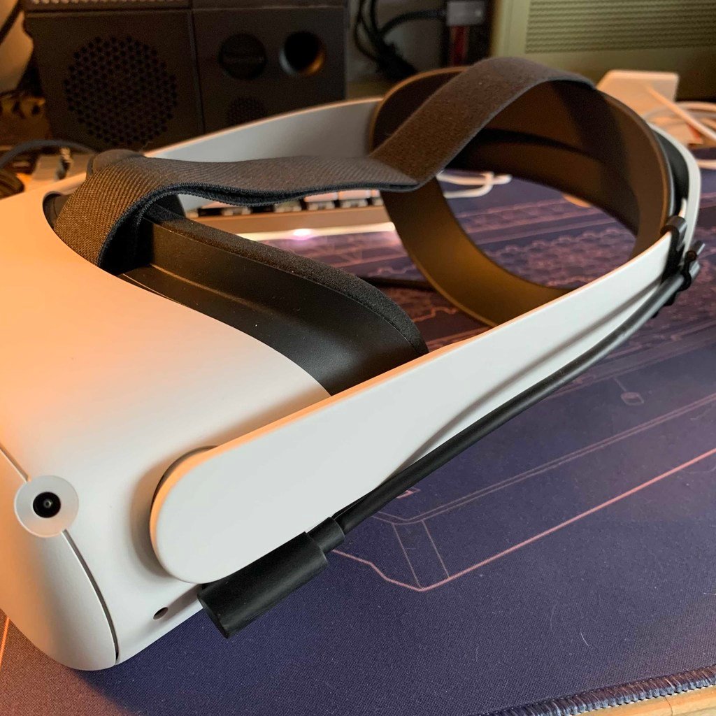 Soporte para cable Oculus Quest 2 Link para Elite Headstrap