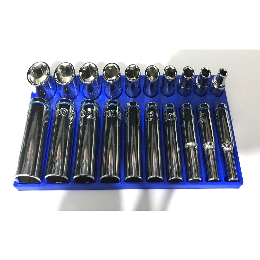Organizadores de llaves de vaso de 1/4" - Métricos y SAE