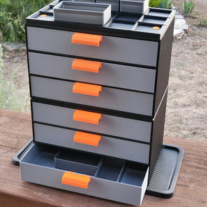 Sistema de cajones Gridfinity modular para un almacenamiento práctico