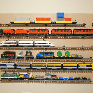 Montaje en pared para raíles de tren LEGO (7 uds.)