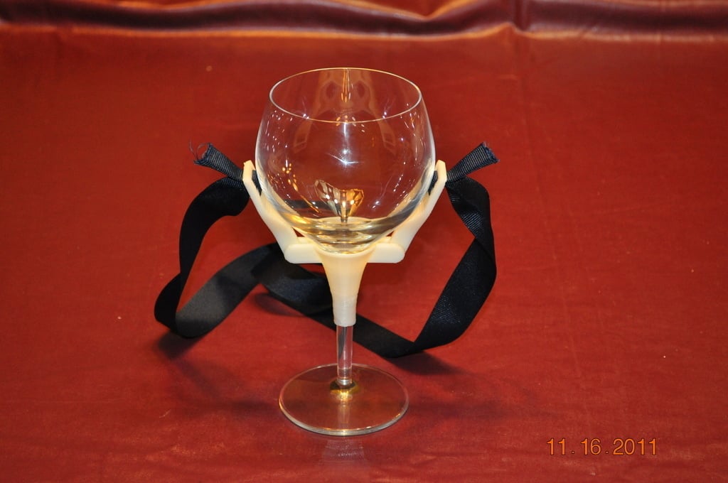 Soporte portátil para copa de vino con correa para el cuello