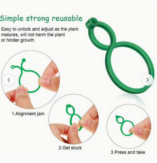 Prácticos clips para plantas trepadoras