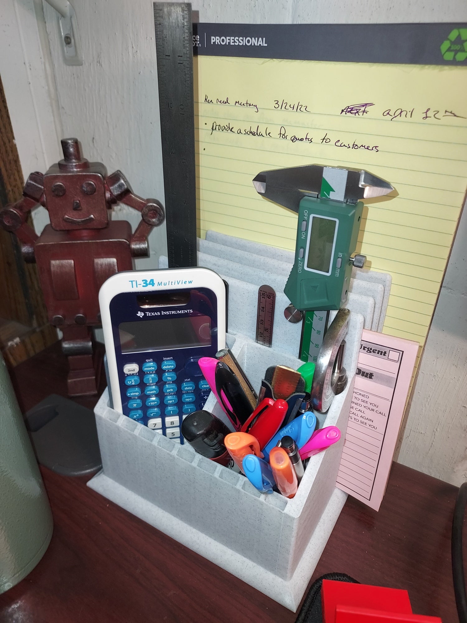 Organizador de escritorio para papel, balanza y accesorios