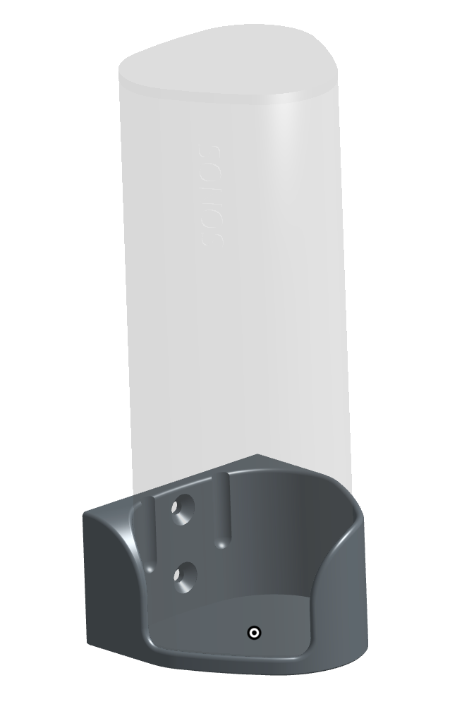 Modelo 3D de Sonos Roam y montaje vertical en pared