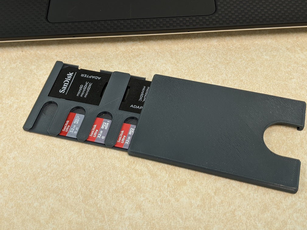 Estuche para tarjetas SD/MicroSD del tamaño de una tarjeta de crédito