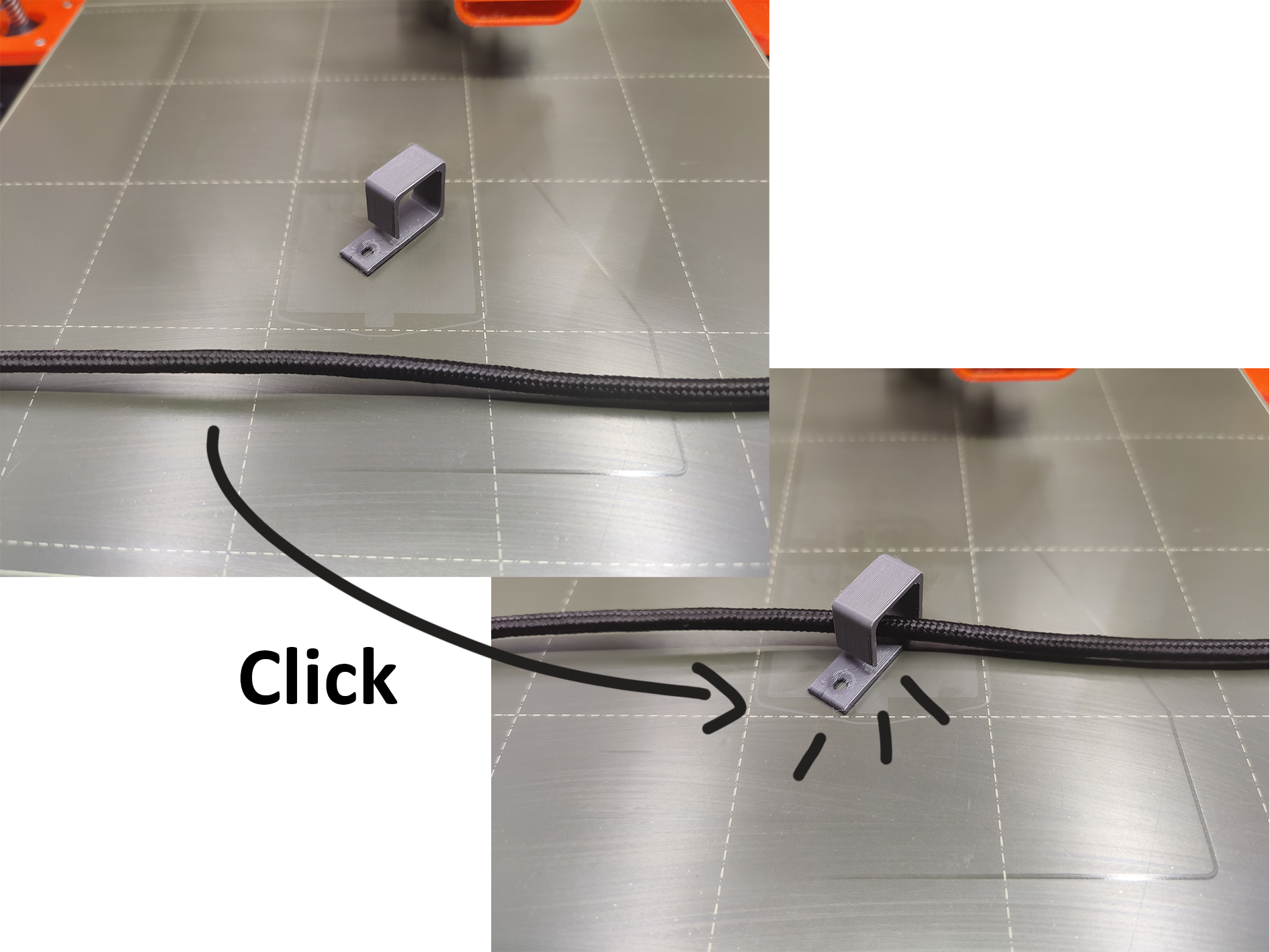 Práctico clip para cables para una fácil organización de cables
