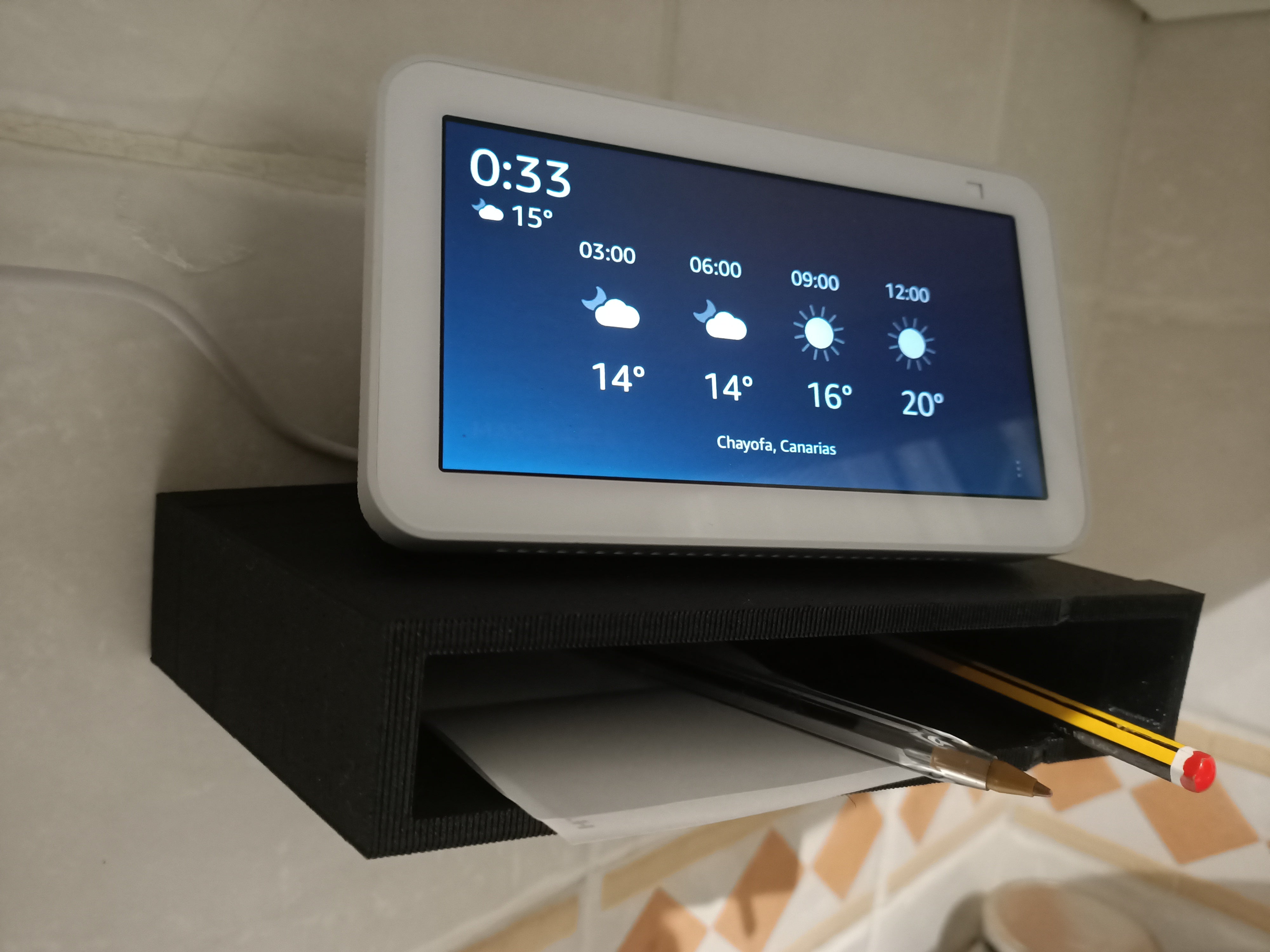 Soporte de pared que ahorra espacio para Amazon Echo Show