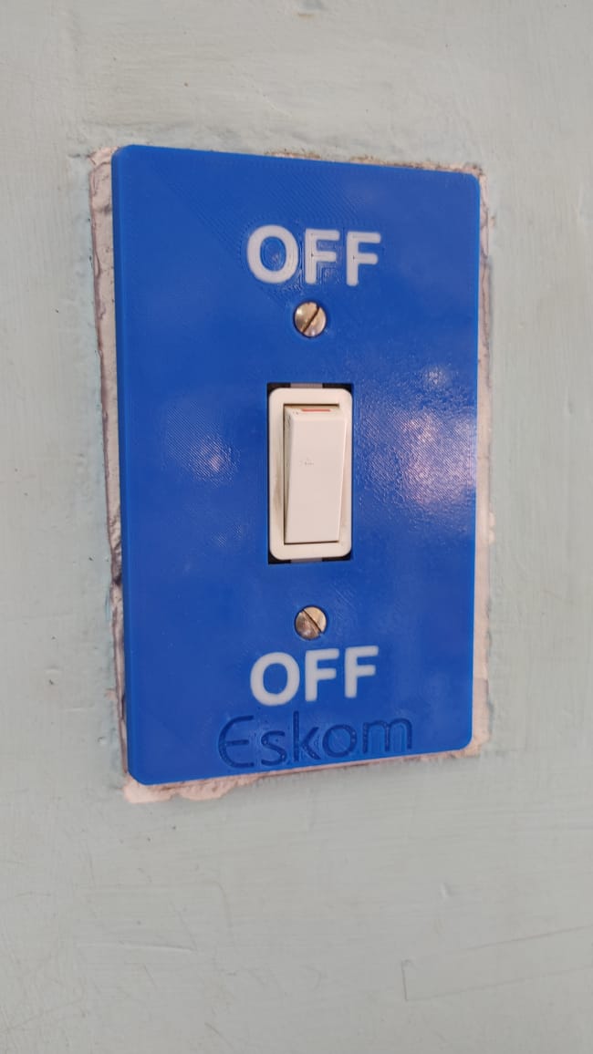 Tapa del interruptor de la luz Eskom