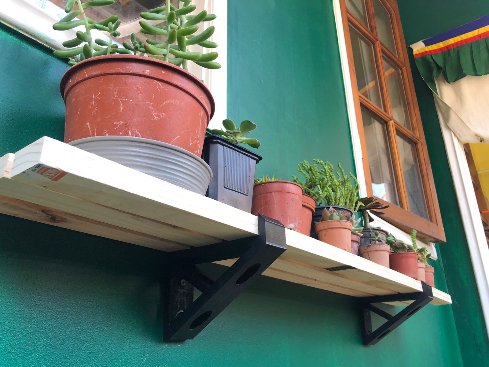 Estante flotante para plantas