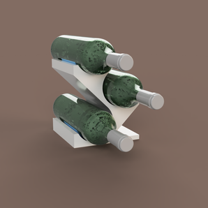 Estante de vino moderno para 3 botellas
