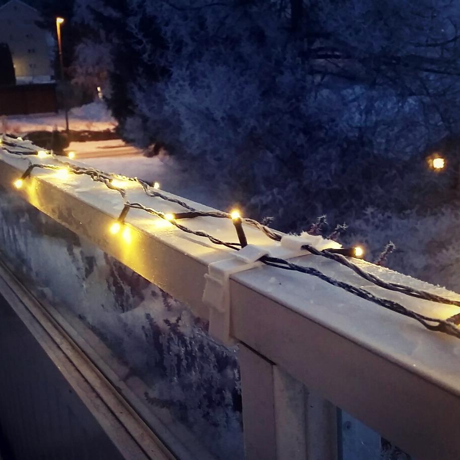 Soporte para luces navideñas para barandilla de balcón de 40x80 mm