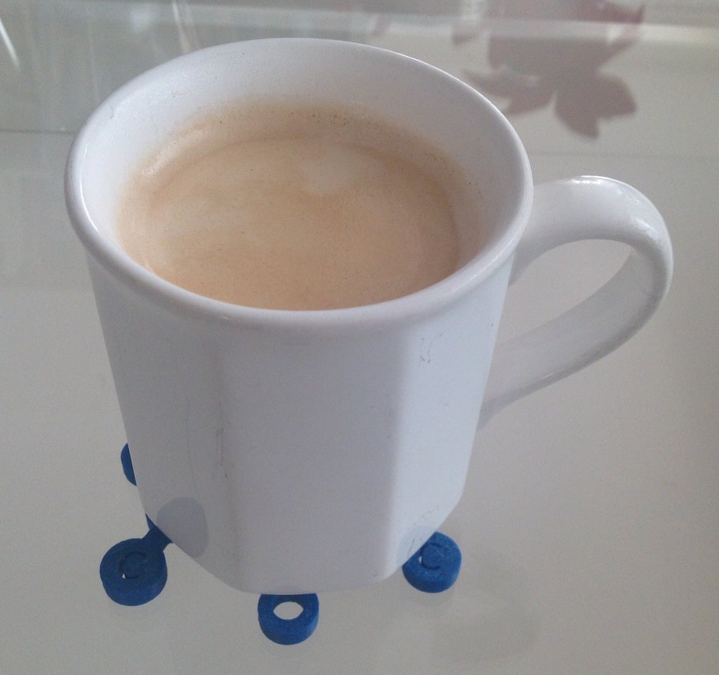 Mantel individual de molécula de cafeína para tazas de café