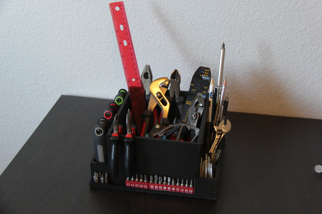 Organizador de herramientas de escritorio para herramientas y piezas pequeñas