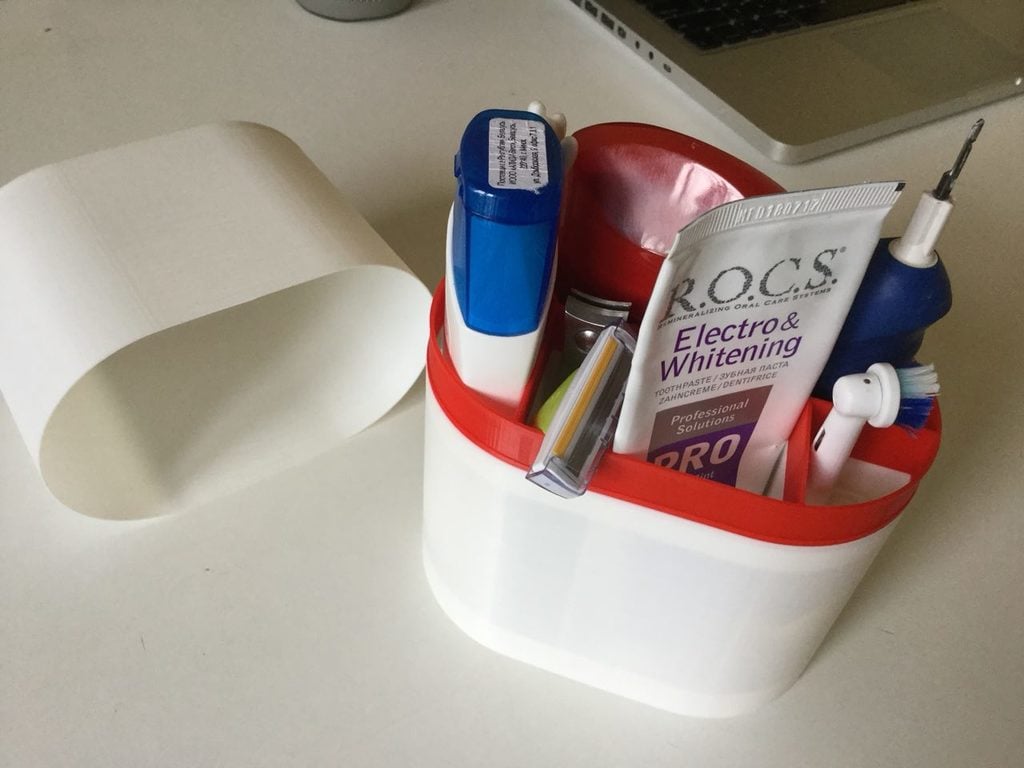 Caja de baño de viaje para cepillo de dientes, pasta de dientes, champú y más