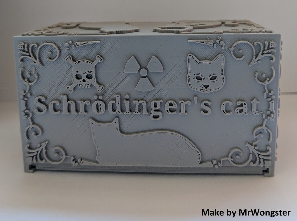 Impresión 3D del gato de Schrödinger, demostración física de la teoría de la mecánica cuántica
