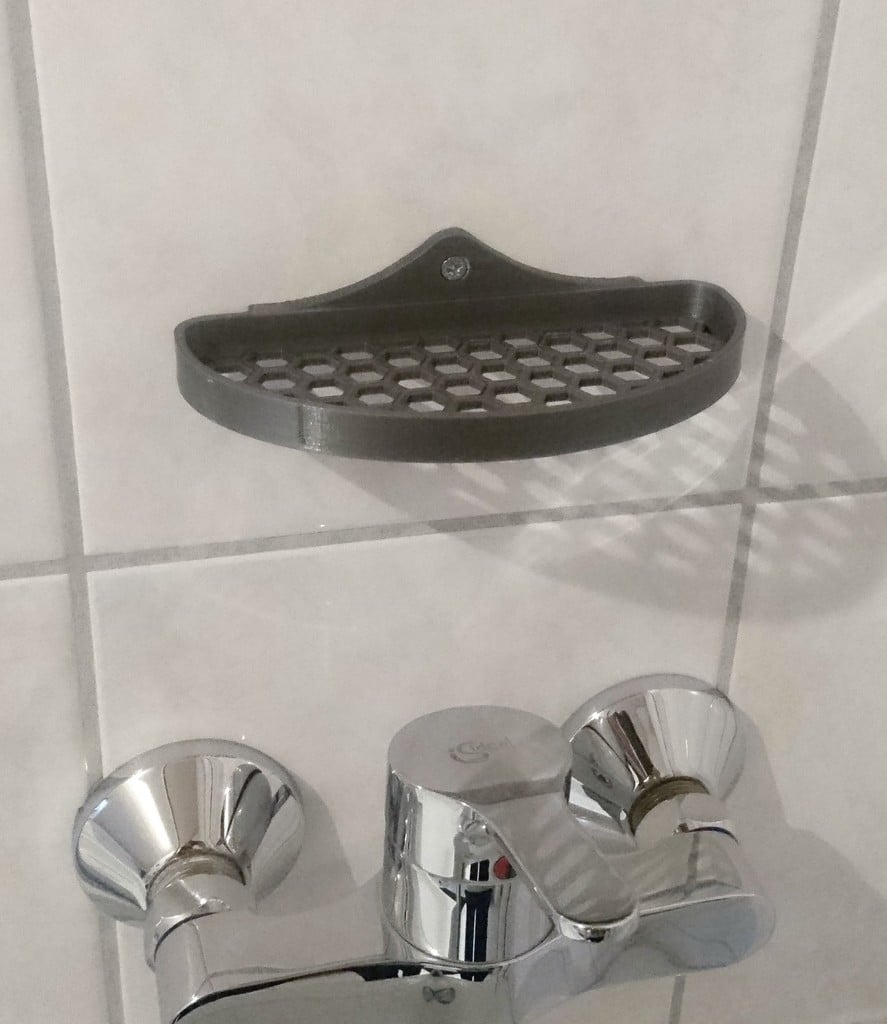 Estante de ducha para baño con fijación de un solo tornillo