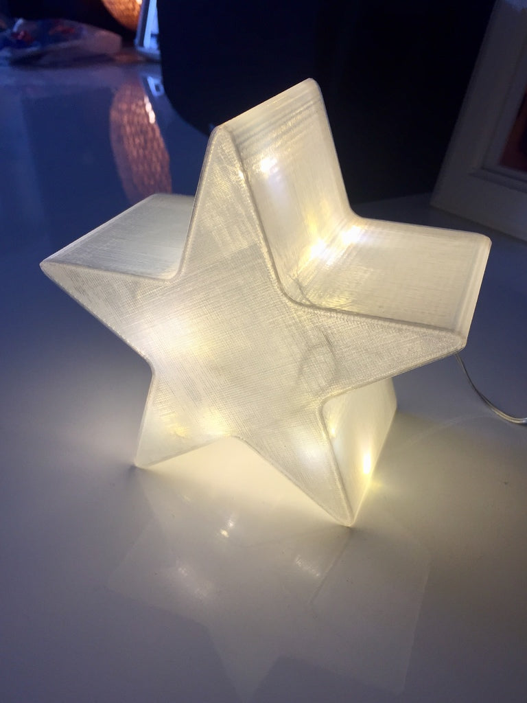Decoración navideña: Estrella navideña para luces LED o velas LED