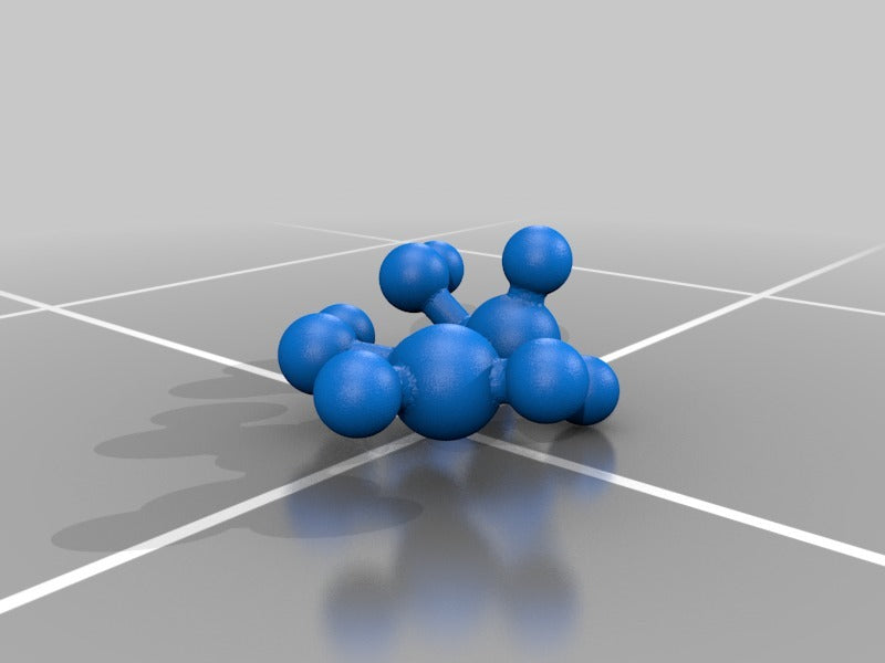 Modelización molecular - Acetato de vinilo - modelo a escala atómica del monómero principal del limo