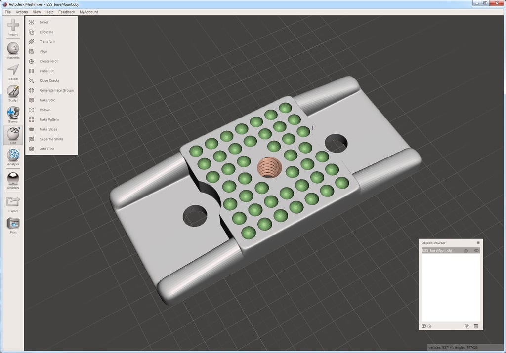 Adaptador de montaje para trípode para escáner 3D EinScan-S