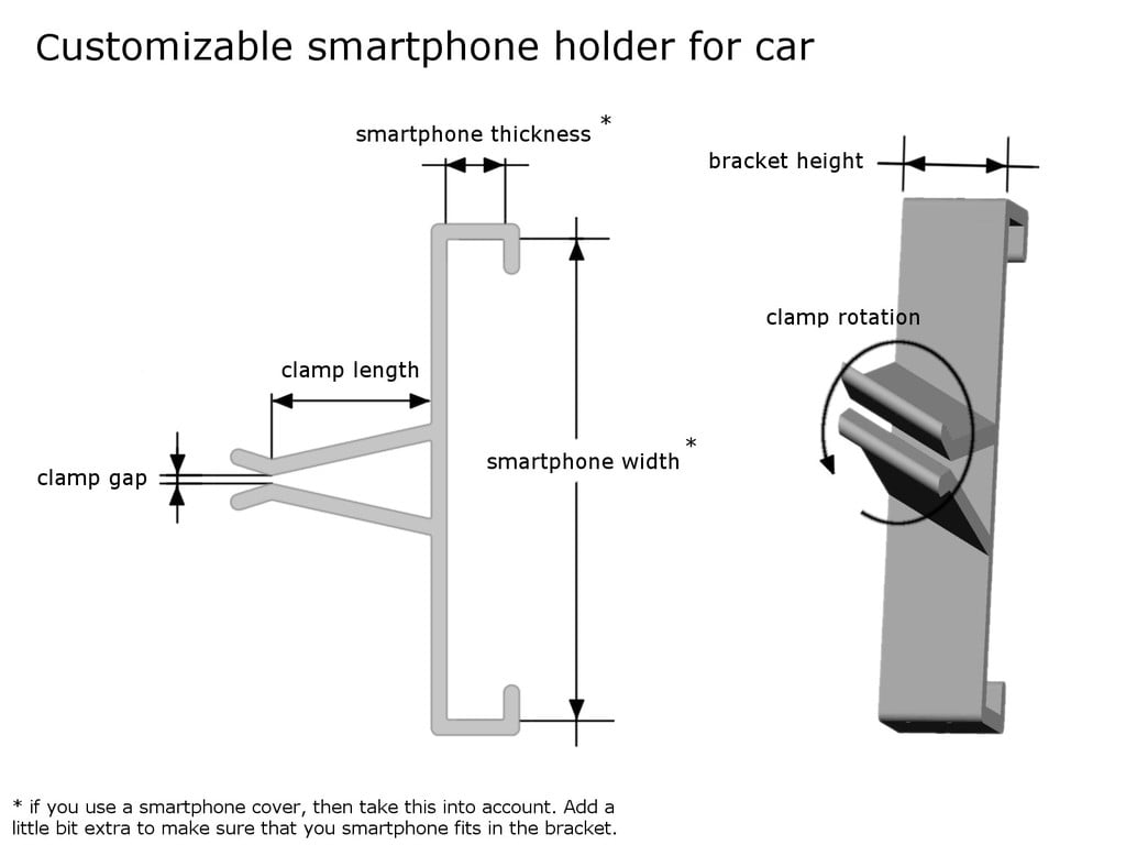 Soporte para smartphone adaptable a la boquilla de aire del coche