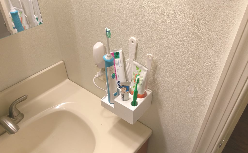 Soporte de pared para cepillo de dientes, pasta de dientes y peine, diseñado para Philips Sonicare y más