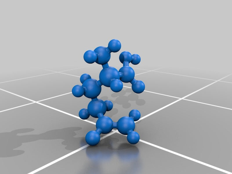Modelo molecular - Glutamina - Modelo a escala atómica
