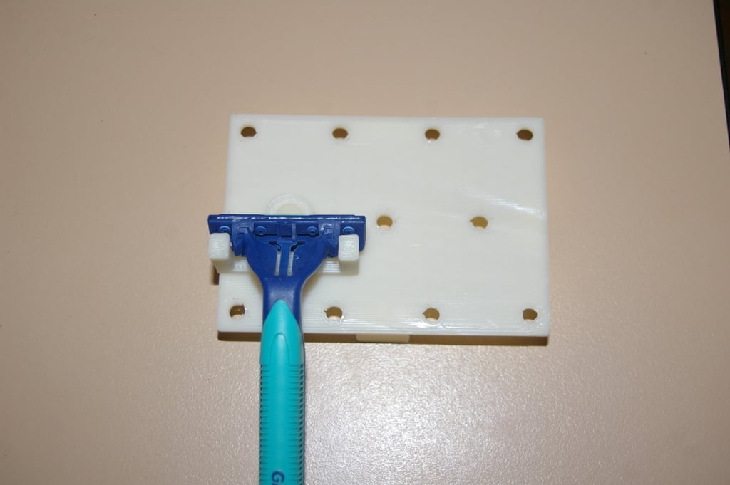 Porta cuchillas de afeitar desechable para pared o mini tablero perforado