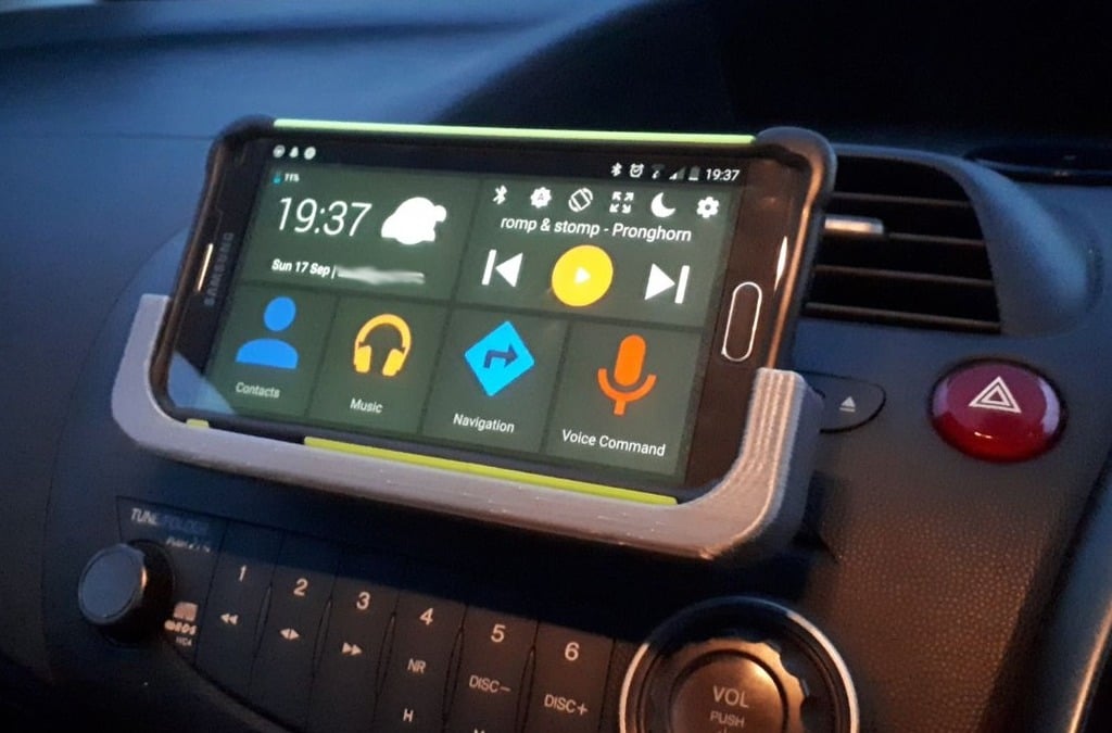 Soporte para teléfono con ranura para CD para coche para Samsung Galaxy Note 4 y Honda Civic ES