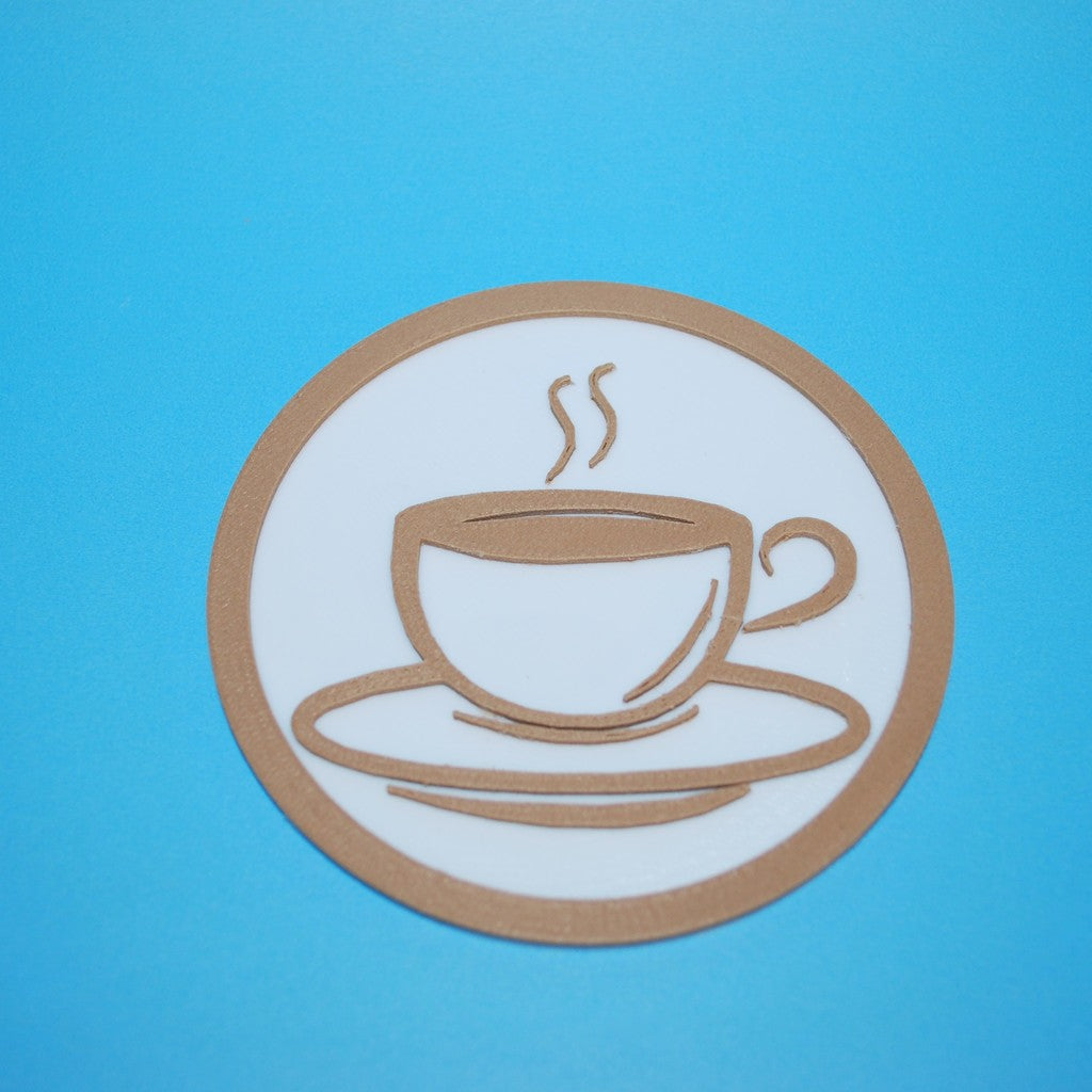 Taza de café Kystere con opción de impresión a dos colores.