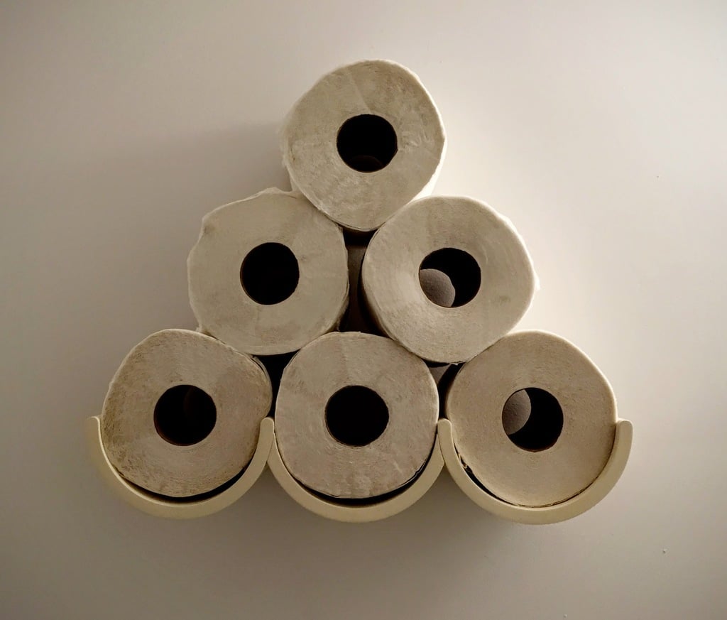 Estante de papel higiénico para decoración y almacenamiento de baños.