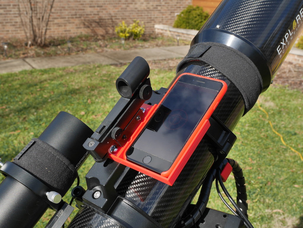 La bandeja de ajuste polar para telescopio del iPhone 7