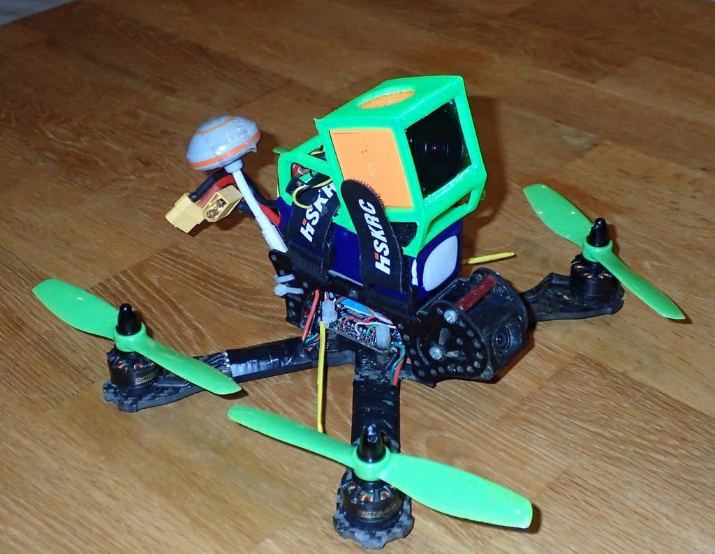 Soporte de doble correa para drone RunCam 3s para montaje superior de batería