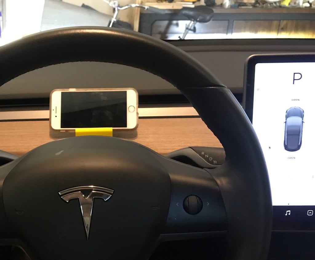 Soporte para teléfono con clip de válvula Tesla Model 3