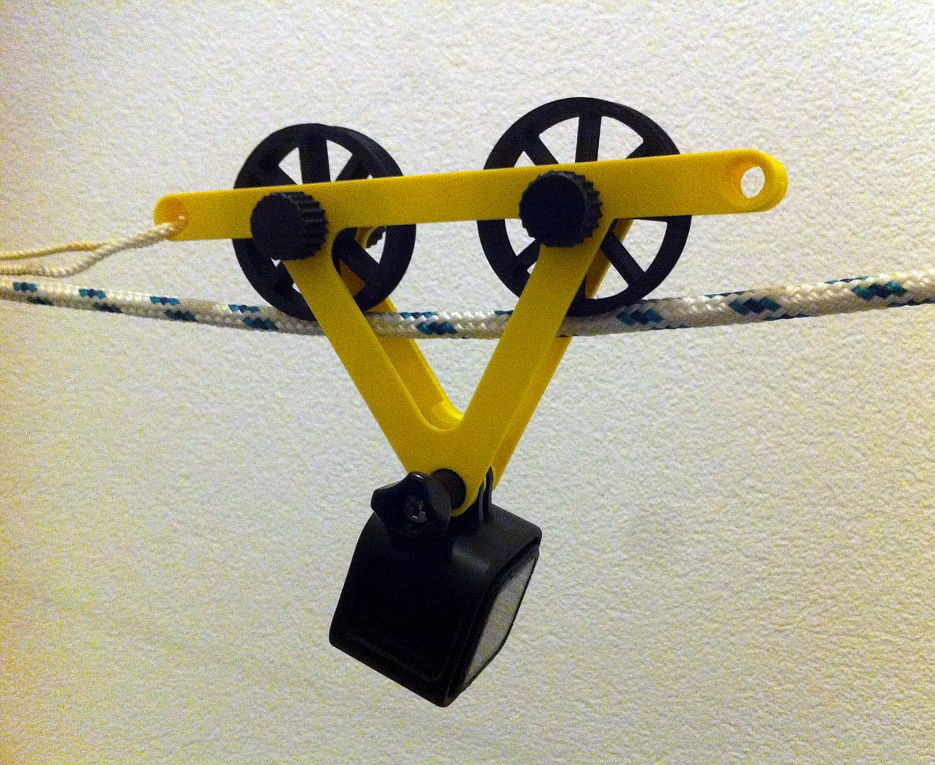 Plataforma rodante de cable GoPro para velero