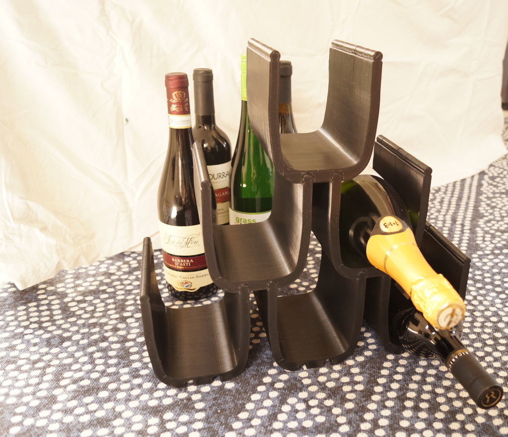 Botellero modular para guardar vino y otros objetos.