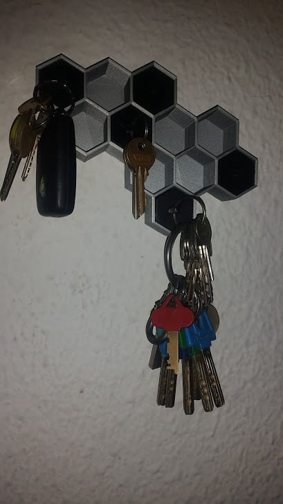 Organizador de llaves en forma de panal