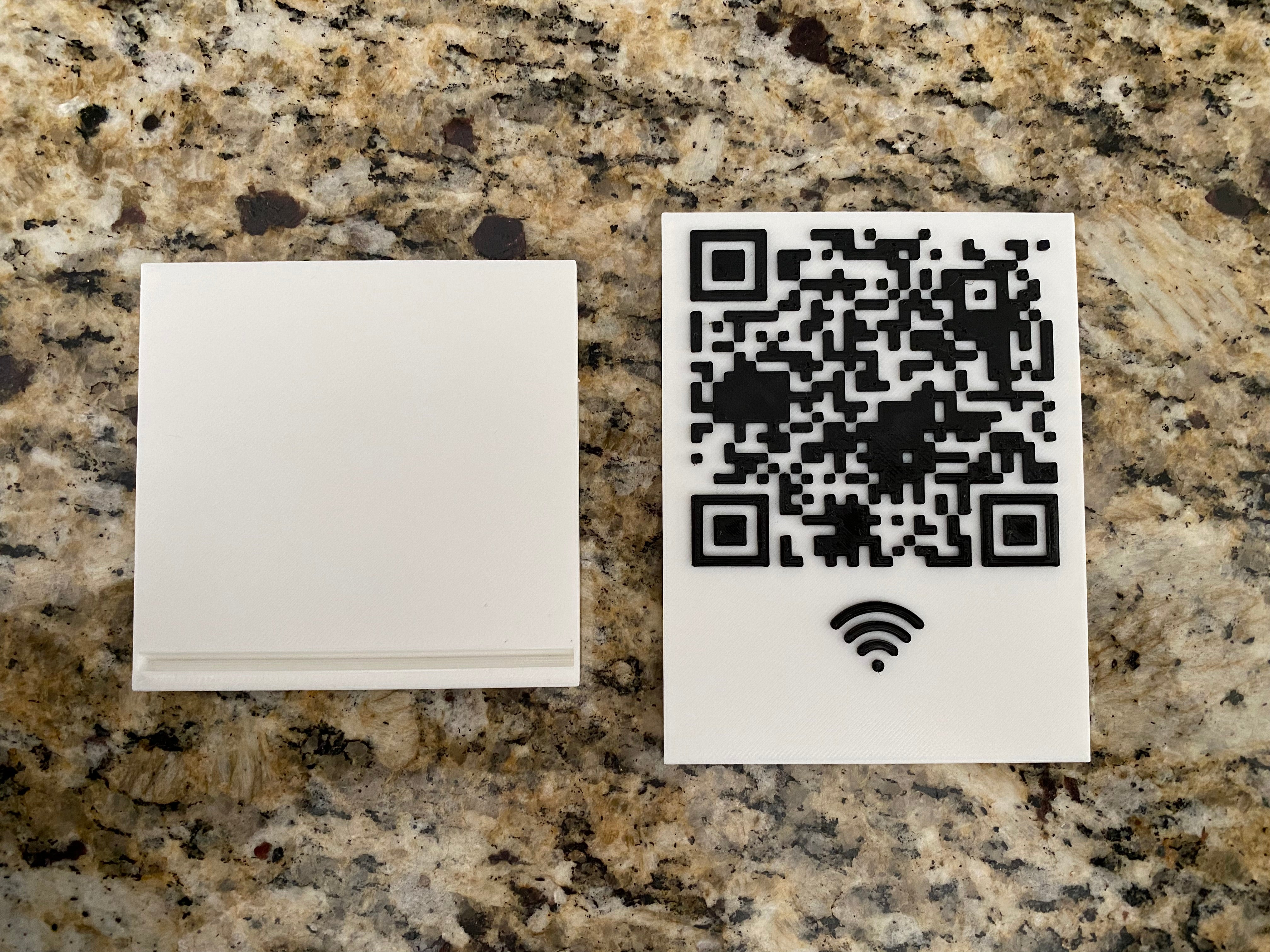 Cartel con código QR WiFi y soporte