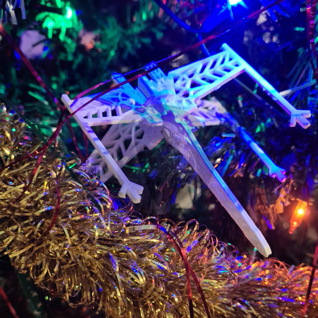 Conjunto de colección para adornos para árboles de Navidad Snail Flake X-Wing
