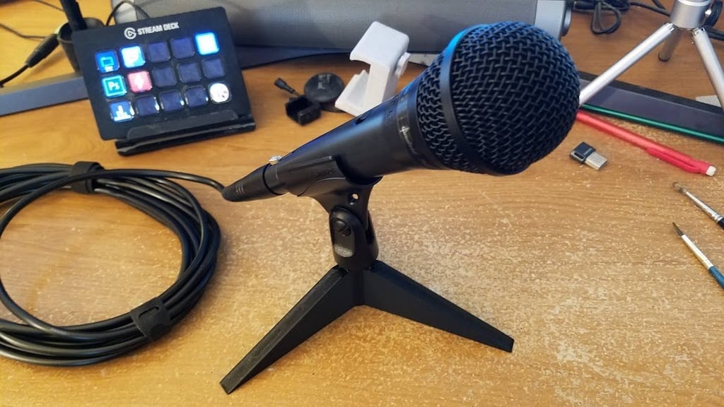 Soporte de micrófono de escritorio para micrófonos Shure