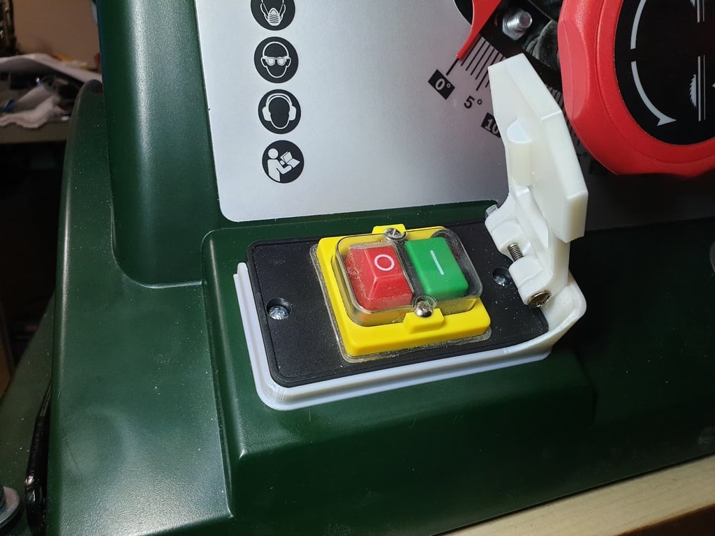 Botón de parada de emergencia para sierra de mesa Bosch PTS10