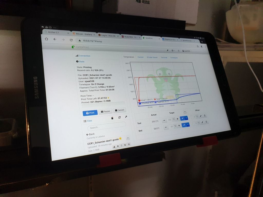 Soporte para tablet para impresoras 3D Creality con perfil 20x20