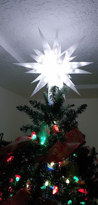 Adorno superior del árbol de Navidad con estrella de 26 puntas