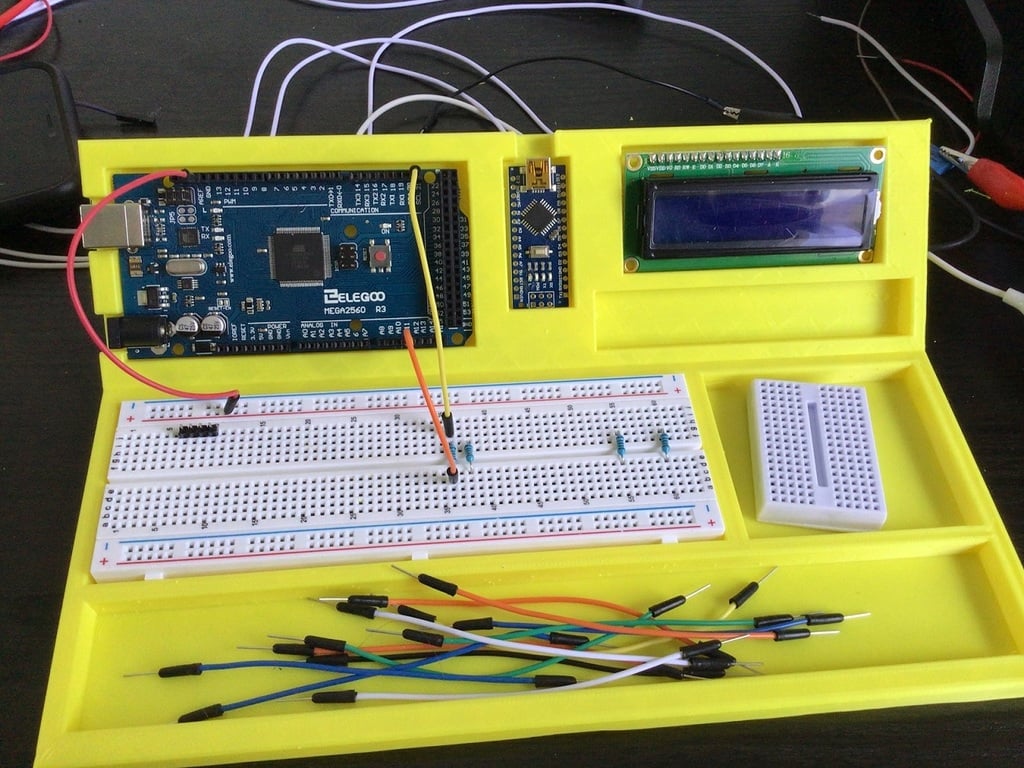 Soporte para microcontrolador y placa de pruebas Arduino