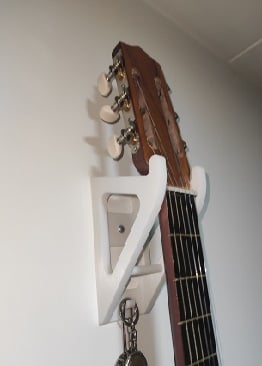Base de pared para colgar guitarra