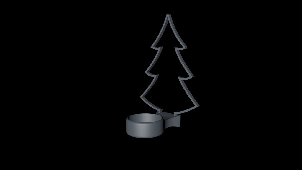 Árbol de Navidad con candelabro candelita