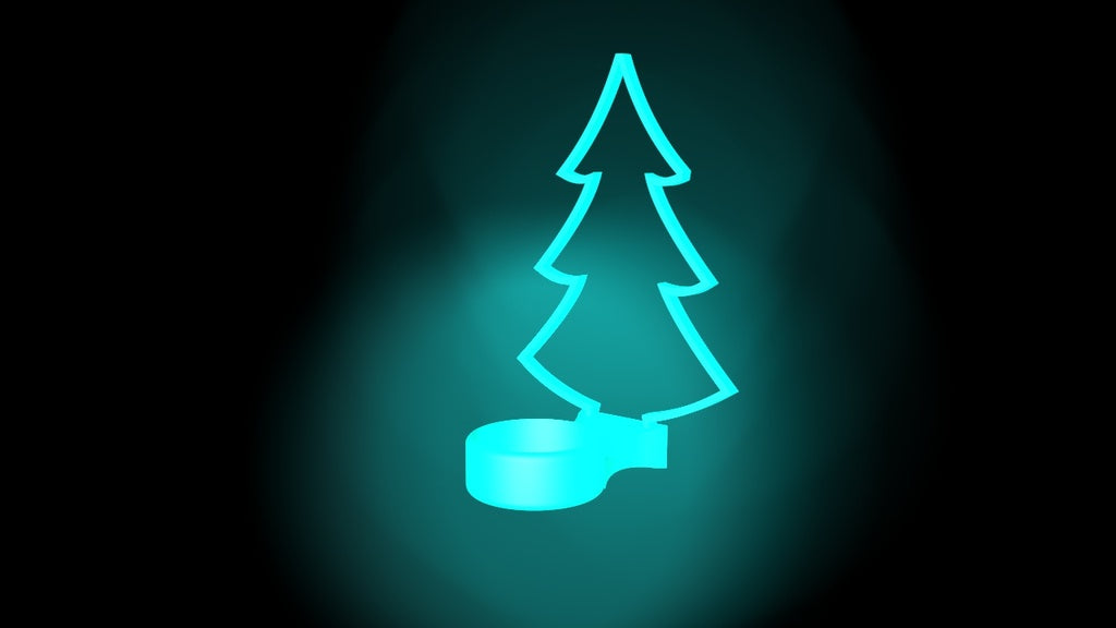 Árbol de Navidad con candelabro candelita