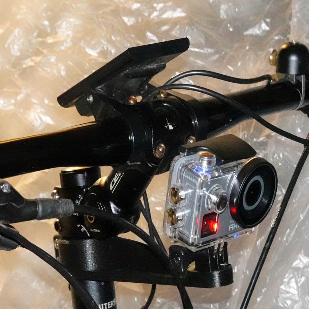 Soporte de montaje de cámara deportiva para manillar de bicicleta